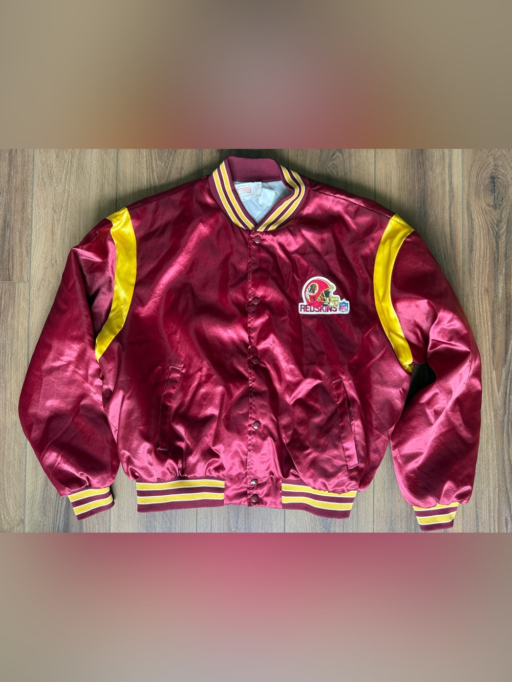 Vintage Washington Redskins Satin Bomber Jacket Size XXL Swingster Made In USA